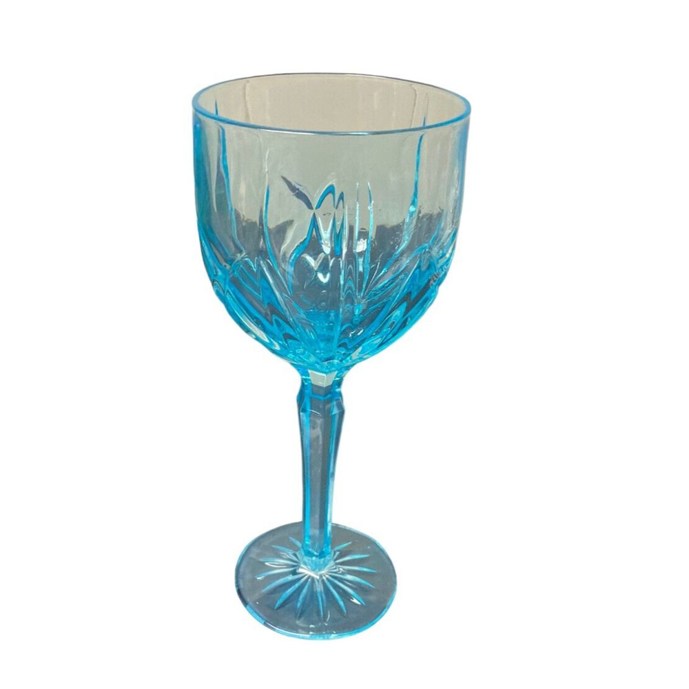 WATERFORD crystal BROOKSIDE Marquis Blue Water or Goblet or Glass 8-1/2"